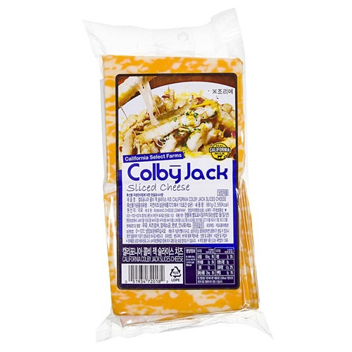 캘리포니아 콜비 잭 슬라이스 치즈
